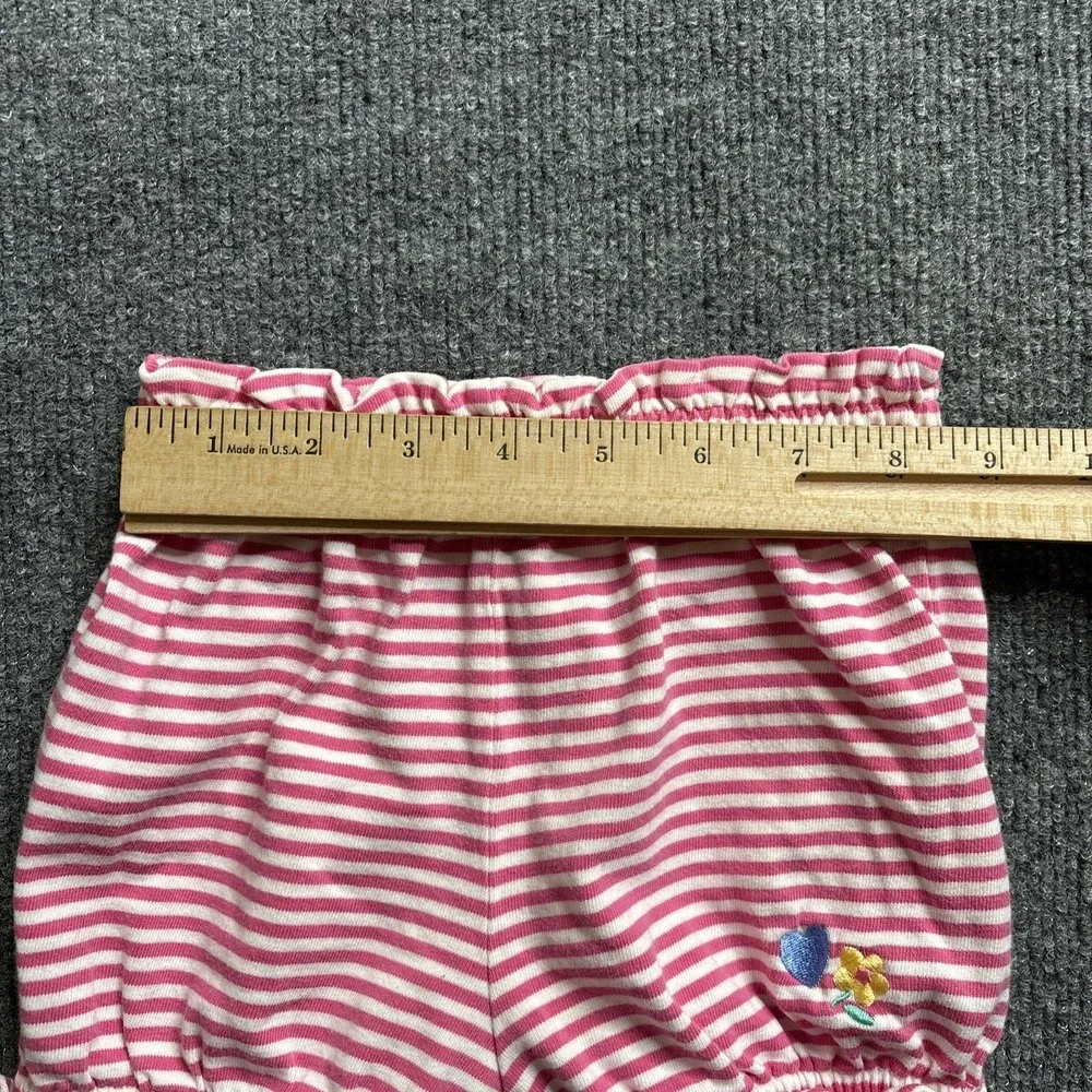 Vintage Gymboree Bubble Shorts Pink Striped Infant Heart Flower Rainbow Tag READ